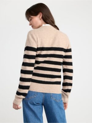 Knitted jumper with stripes - 8454636-8659