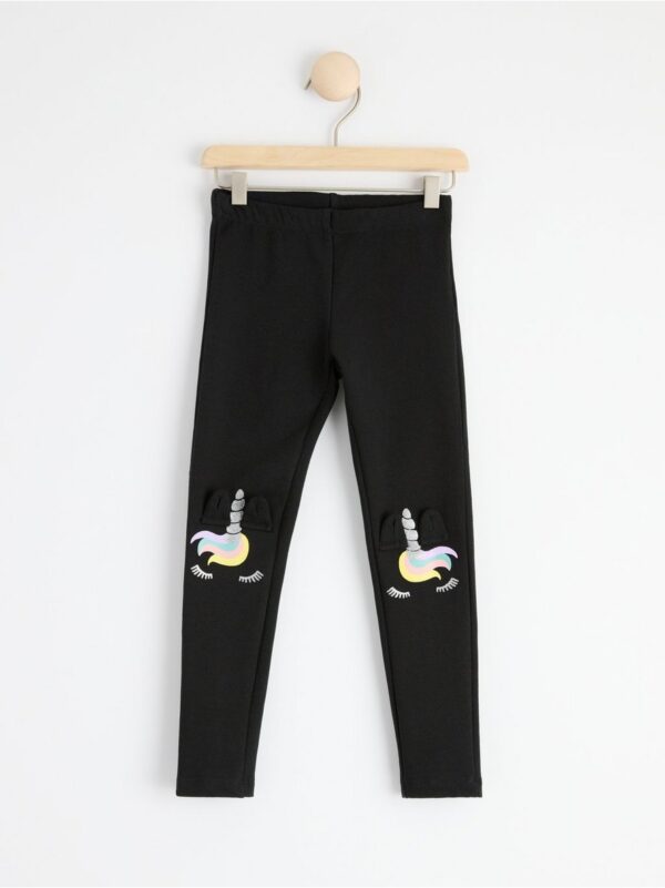 Leggings with knee appliqué - 8458189-80