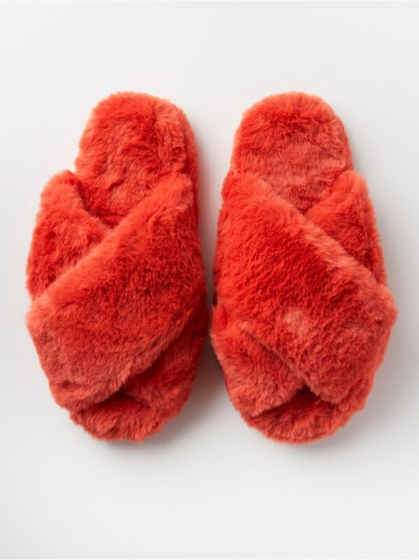Fake fur slippers - 8458272-7987