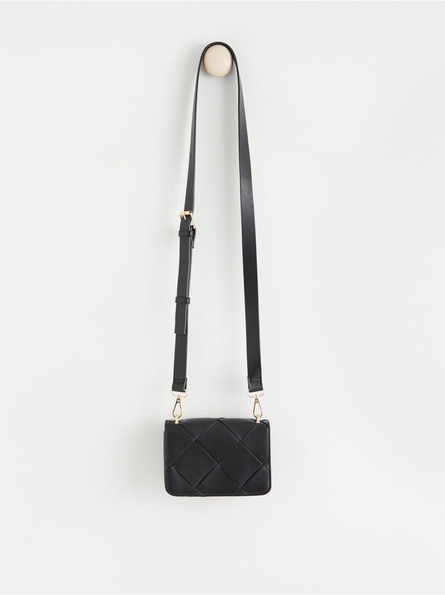Shoulder bag in braided imitation leather - 8460554-80