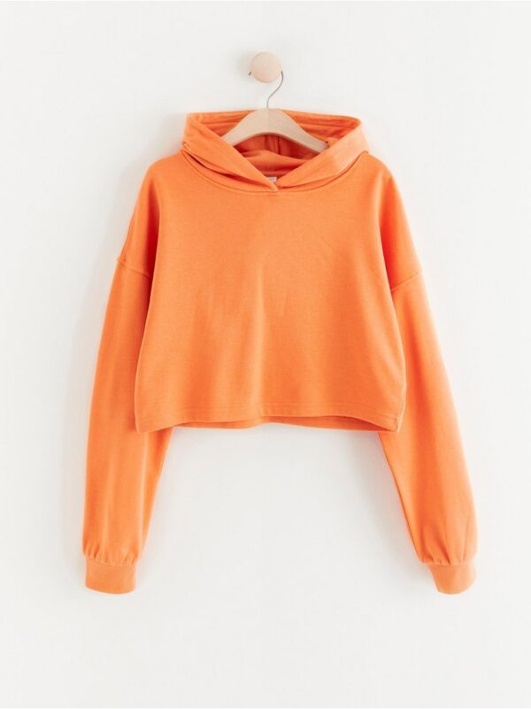 Cropped hoodie with brushed inside - 8466709-2919