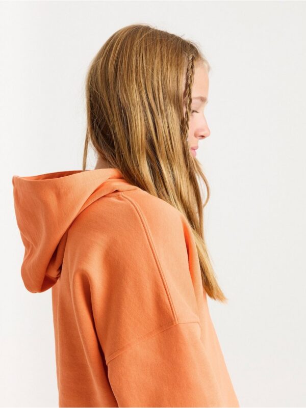 Cropped hoodie with brushed inside - 8466709-2919