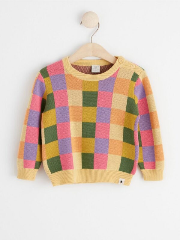 Checked knitted sweater - 8467044-6927