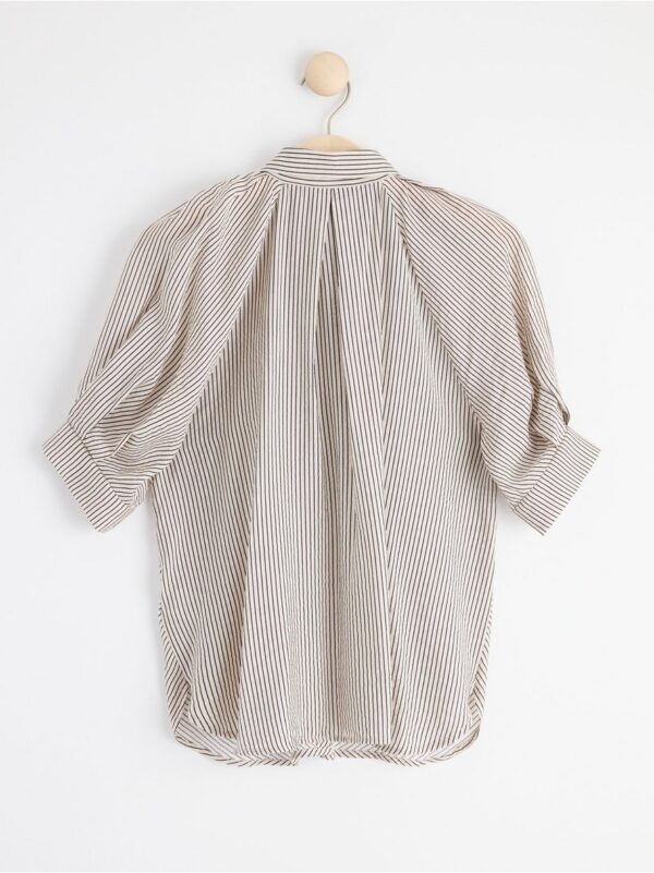 Striped puff sleeve blouse - 8467422-1230