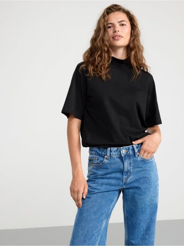 Short sleeve top with mock neck - 8468178-80