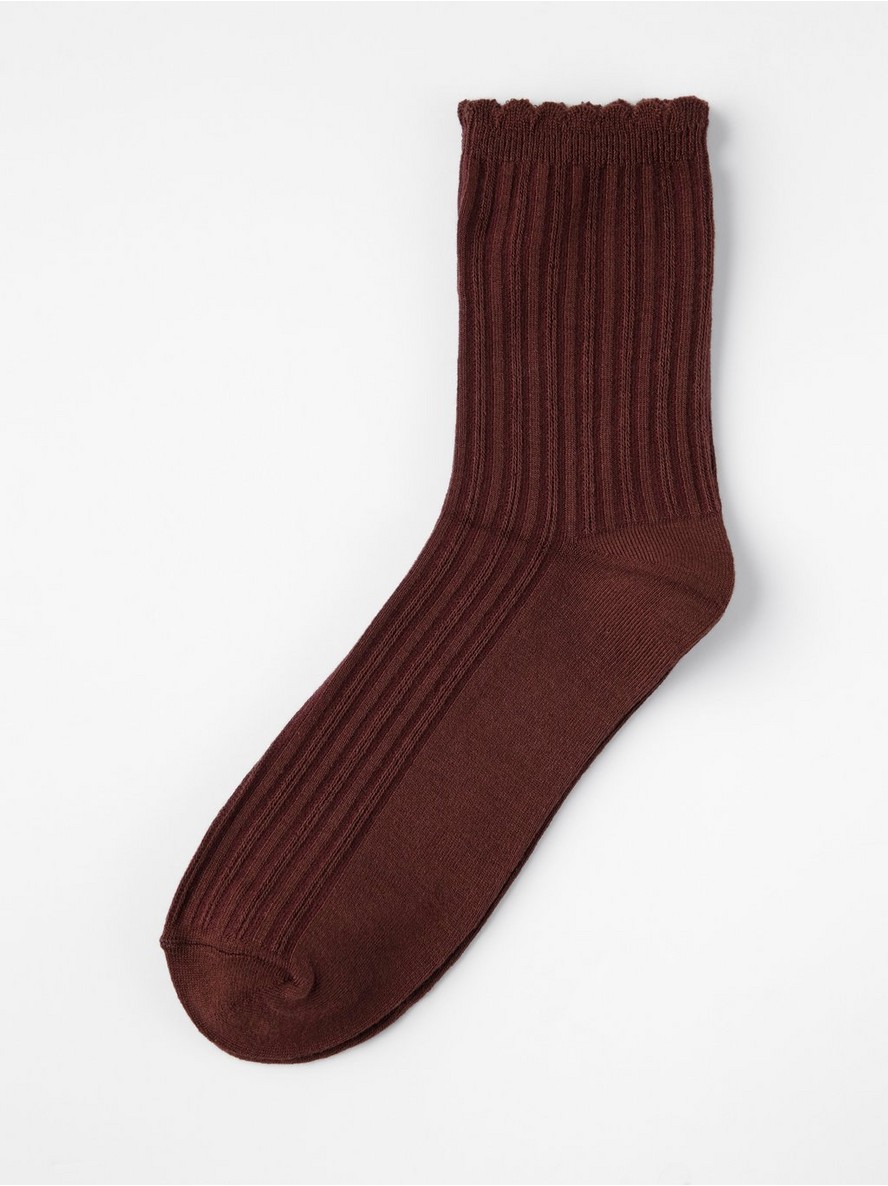 Ribbed socks with frill trim - 8475606-2693