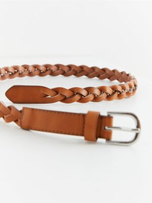 Braided imitation leather belt - 8482723-261