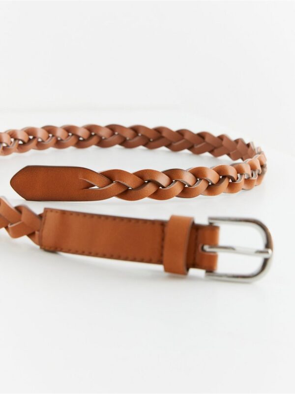 Braided imitation leather belt - 8482723-261