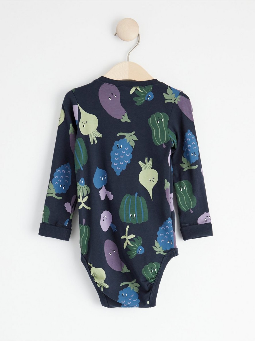 Long sleeve bodysuit with vegetables - 8494133-2521