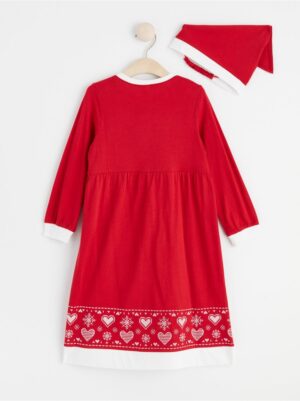 Christmas set with dress and headscarf - 8494414-8603