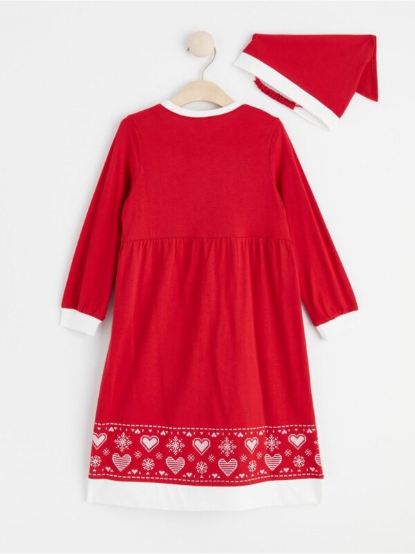 Christmas set with dress and headscarf - 8494414-8603
