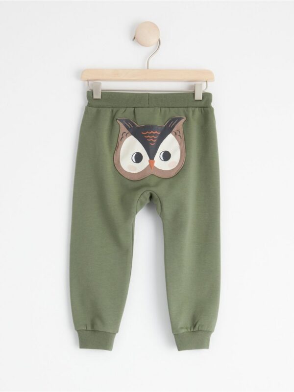 Trousers with owl appliqué to back - 8494818-1111