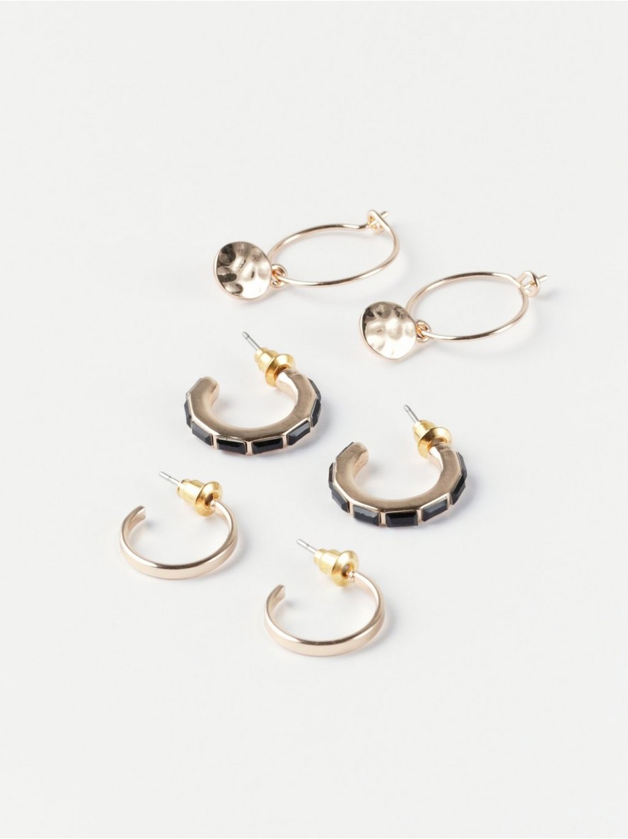 6-pack tiny hoop earrings - 8503398-80
