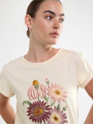 T-shirt with floral print - 8509001-363