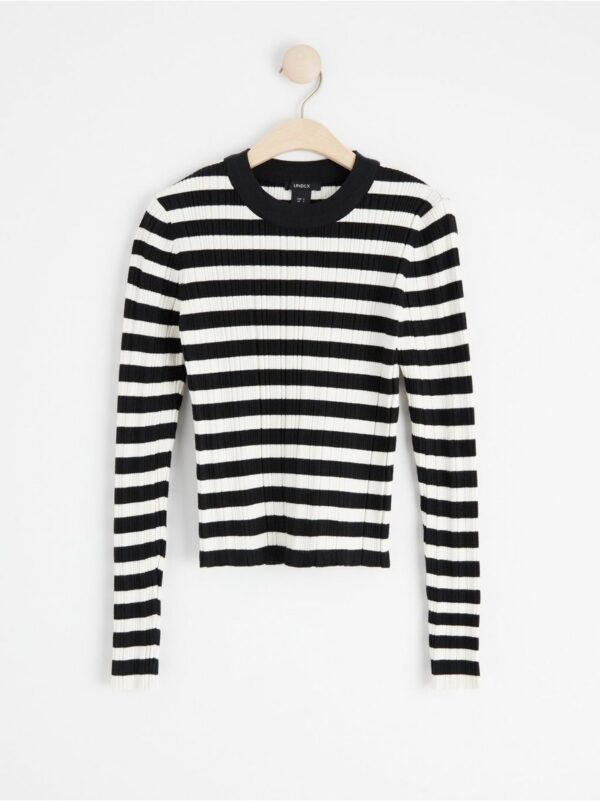 Striped rib knitted top - 8529273-80