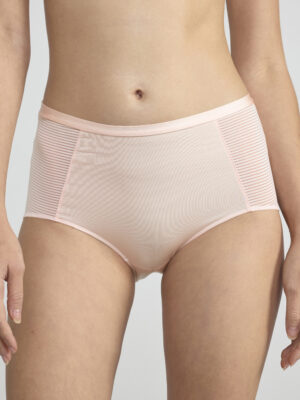 Gaćice slip duboke - High waist brief with striped mesh 31