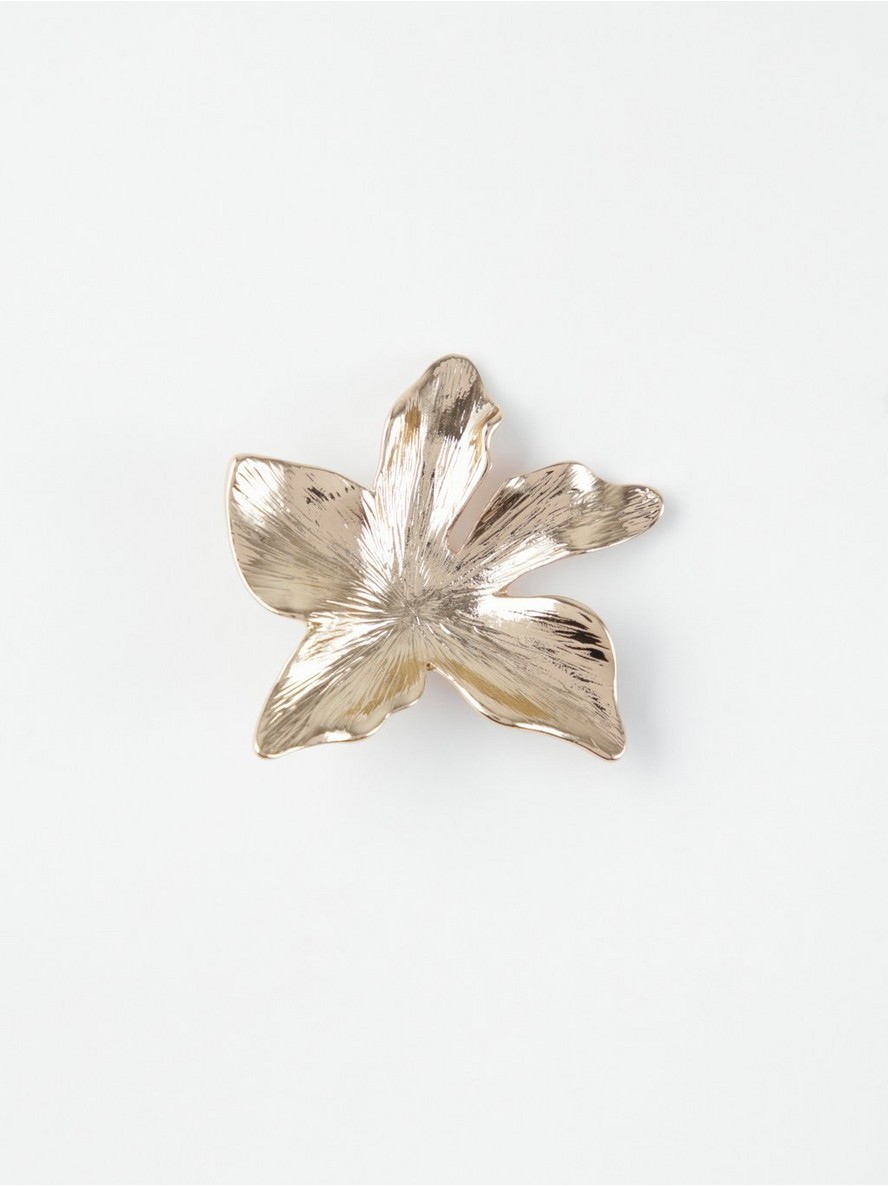 Bros – Gold coloured flower brooch