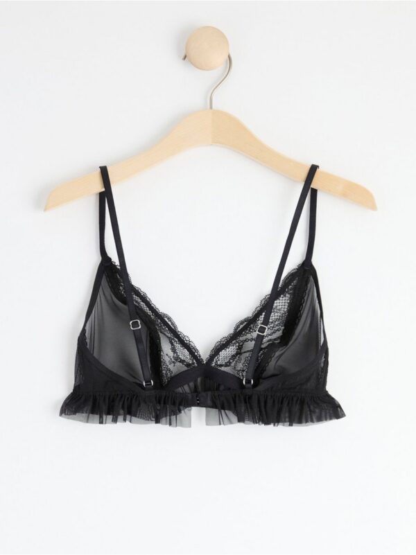 Unpadded bralette with lace - 8379910-80