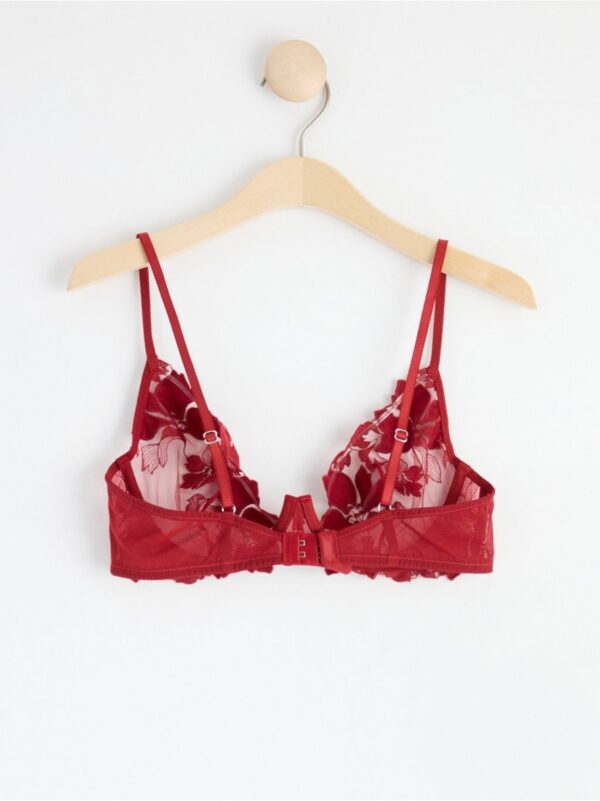 Unpadded bra with embroidery - 8391015-8600