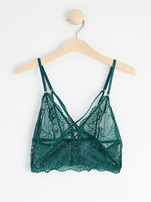 Unpadded bralette with lace - 8408015-2163