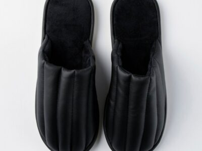 Padded faux leather slippers - 8433231-80