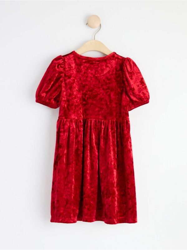 Short sleeve dress in crushed velvet - 8433533-7395