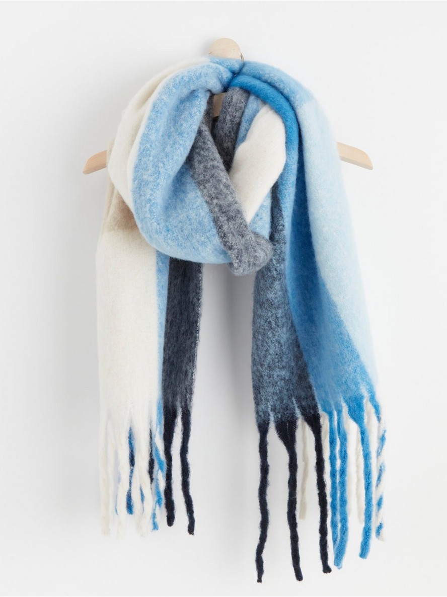Sal – Checked scarf with fringes