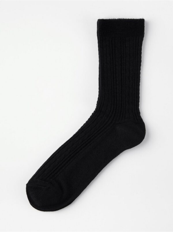 Cable-knit merino wool blend socks - 8452518-80