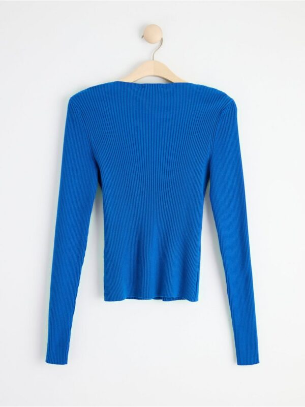 Long sleeve rib-knit top - 8456867-7625