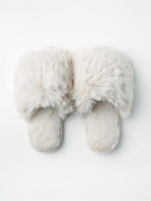 Fake fur slippers - 8459050-7403
