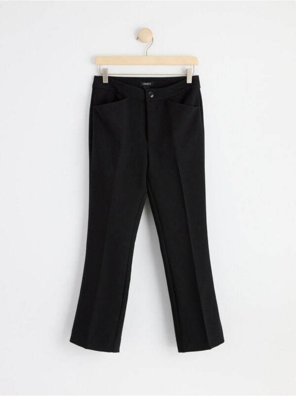 Kick-flare cropped regular waist trousers - 8460110-80