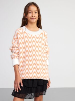 Knitted feather yarn jumper - 8460730-9610
