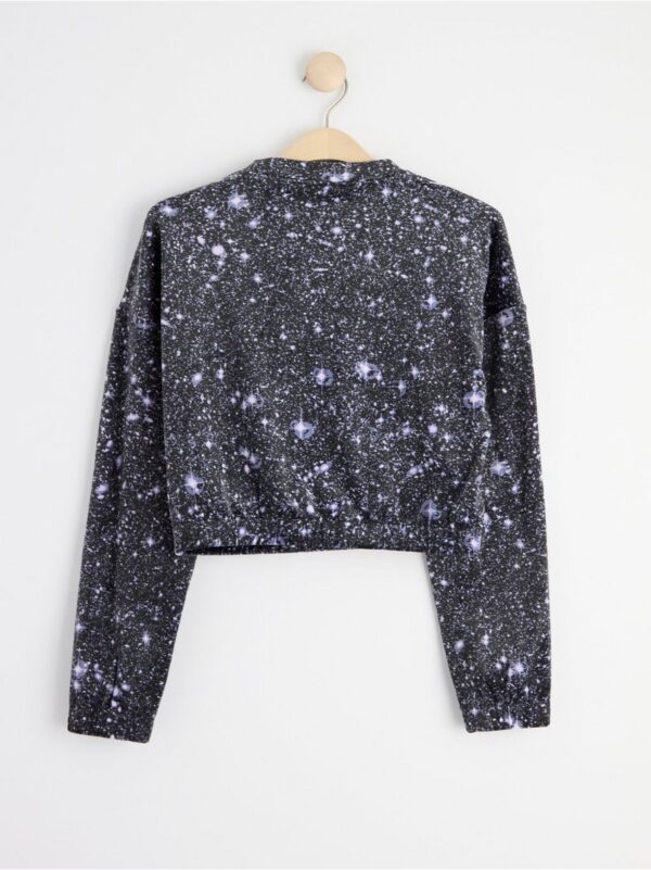 Cropped velour sweatshirt - 8460734-6451