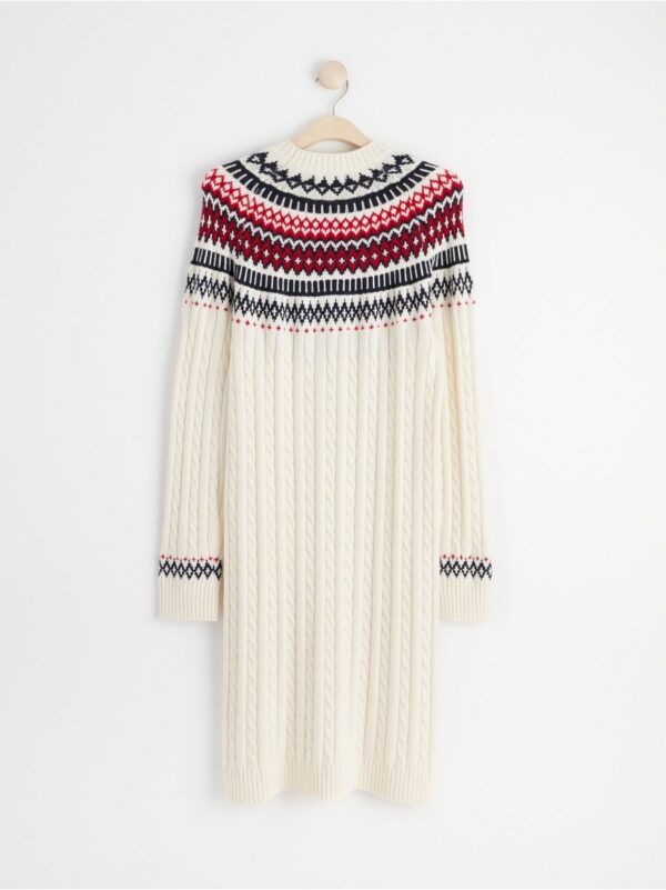 Cable-knit fair isle dress - 8461065-7488