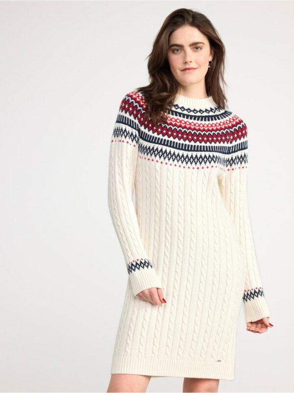 Cable-knit fair isle dress - 8461065-7488