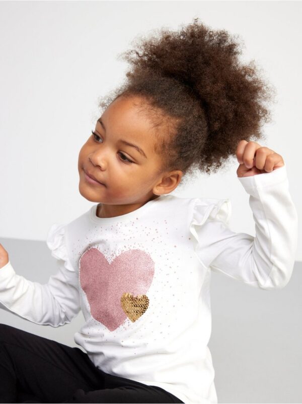 Long sleeve top with hearts - 8463227-325
