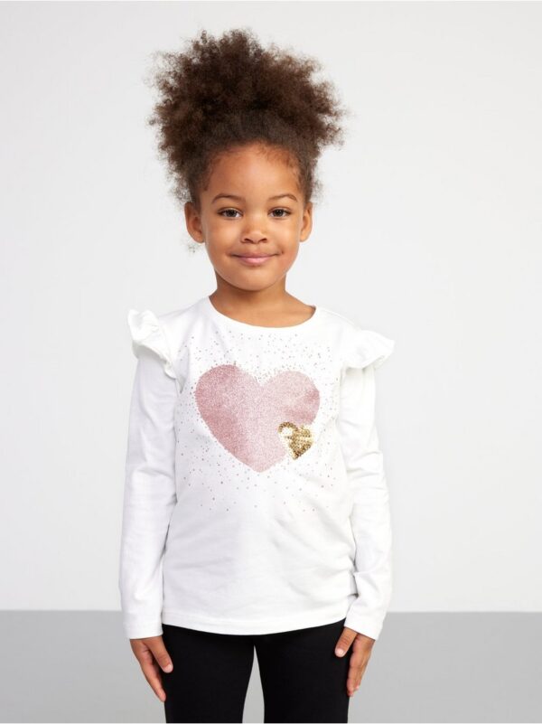 Long sleeve top with hearts - 8463227-325