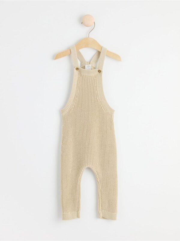 Patent knit bib trousers - 8467245-7458