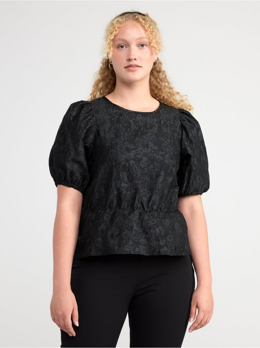 Bluza – Puff sleeve jacquard blouse