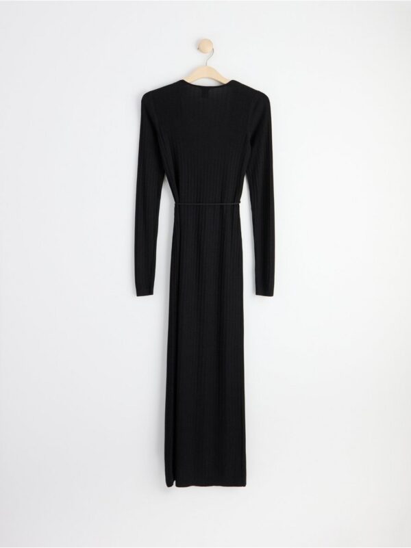 Long sleeve wrap dress - 8473897-80