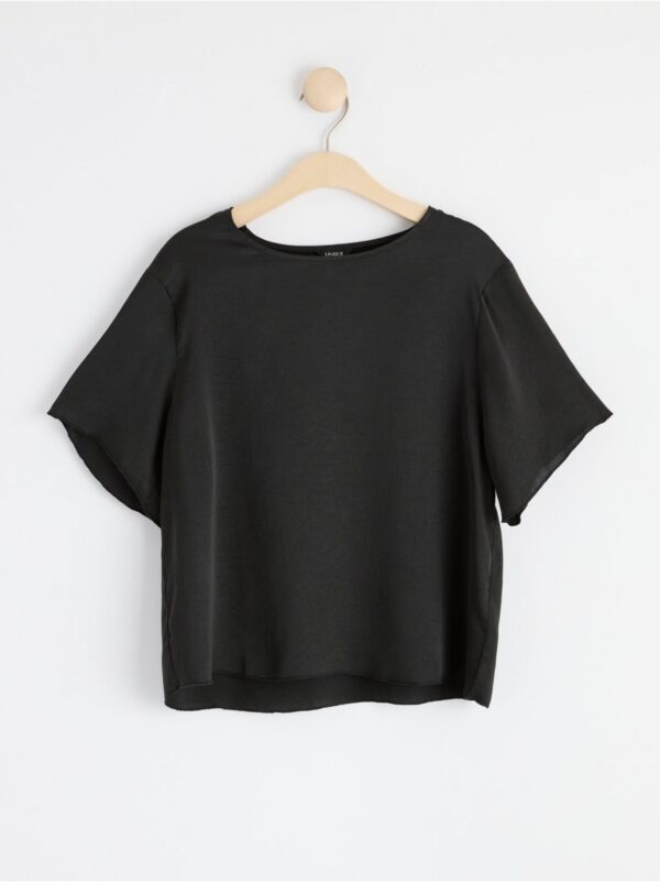 Short sleeve satin blouse - 8480969-80