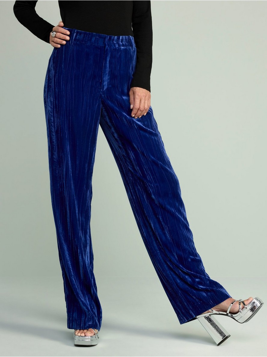 Pantalone – Straight velvet trousers with regular waist