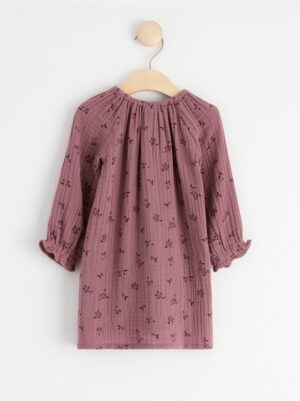 Crinkled cotton dress with rowan berries - 8486669-9438