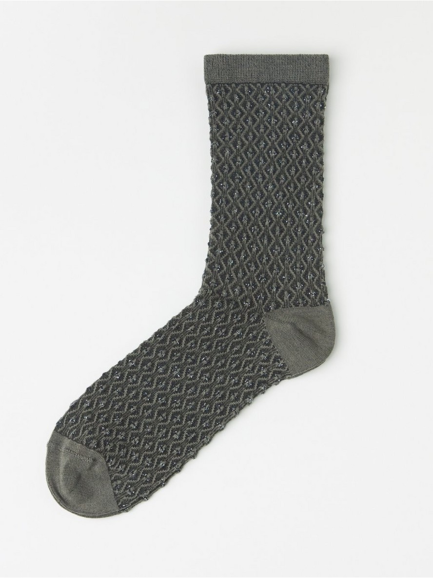 Socks with lurex and dotted structure - 8488528-9828