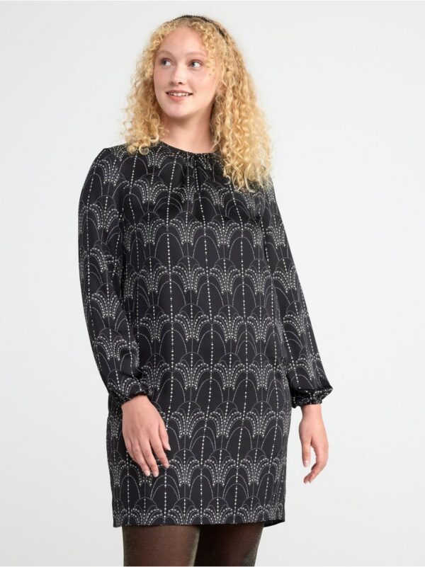 Patterned long sleeve dress - 8494225-80