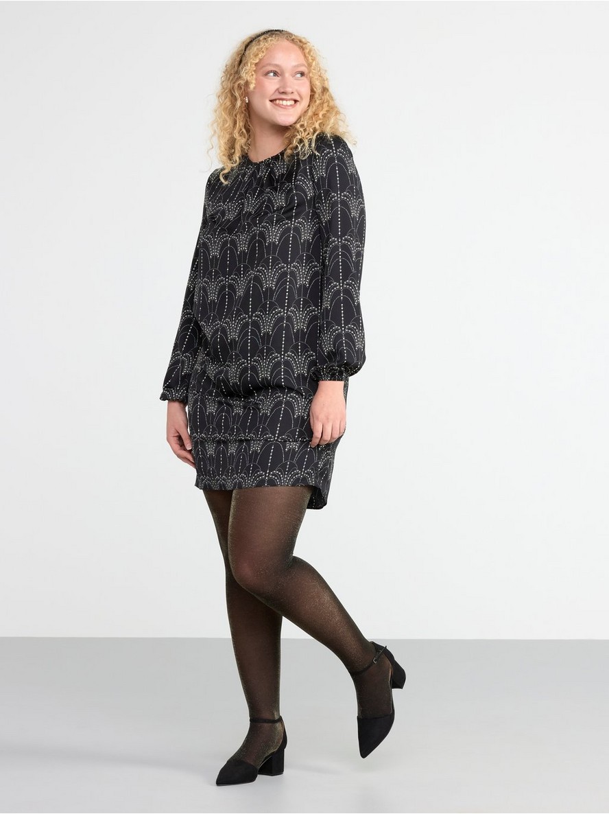 Haljina – Patterned long sleeve dress