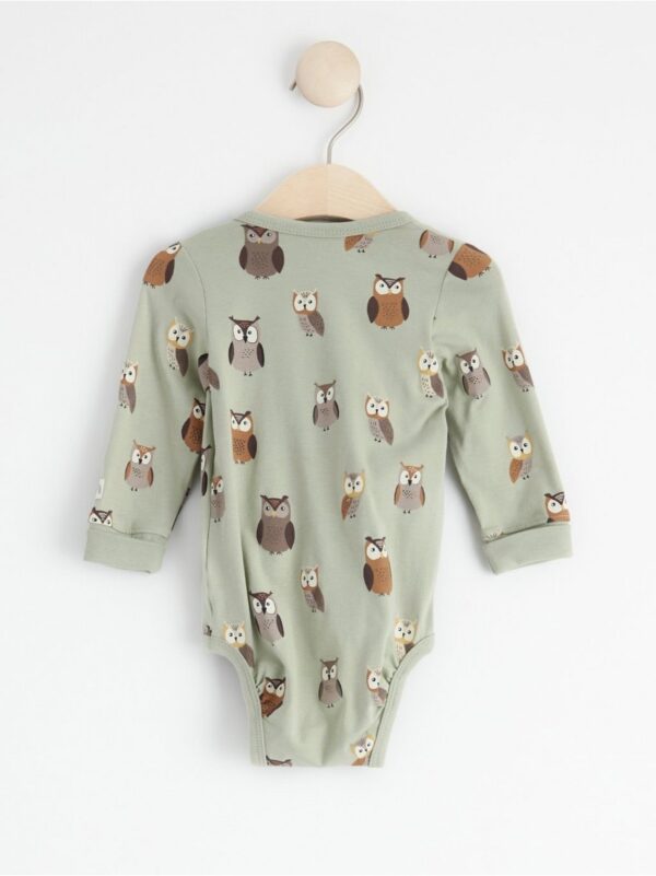 Wrap bodysuit with owls - 8494811-3905