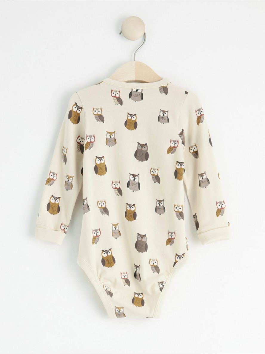 Long sleeve bodysuit with owls - 8494813-1230