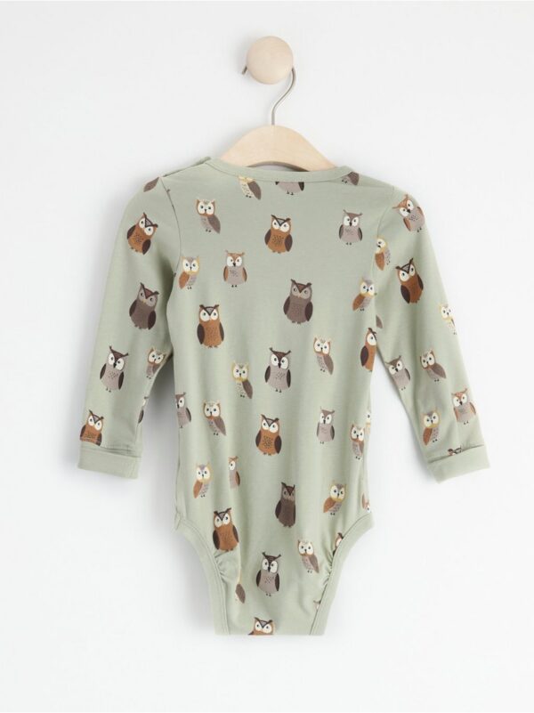 Long sleeve bodysuit with owls - 8494813-3905