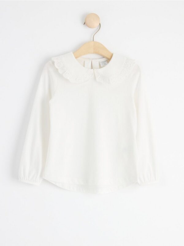 Top with lace collar - 8495009-325